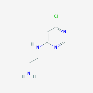molecular formula C6H9ClN4 B1472728 N1-(6-chloropyrimidin-4-yl)ethane-1,2-diamine CAS No. 1289058-88-3