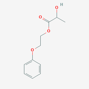 molecular formula C11H14O4 B14727294 2-Phenoxyethyl 2-hydroxypropanoate CAS No. 6283-84-7