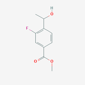 molecular formula C10H11FO3 B1472730 Methyl 3-fluoro-4-(1-hydroxyethyl)benzoate CAS No. 1134776-52-5