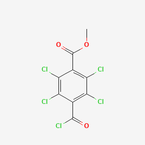 molecular formula C9H3Cl5O3 B14727353 Methyl 2,3,5,6-tetrachloro-4-(chlorocarbonyl)benzoate CAS No. 13376-62-0