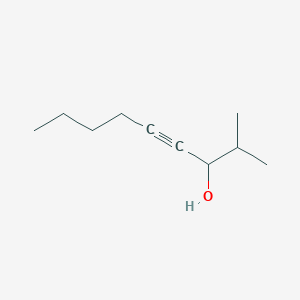 molecular formula C10H18O B14727372 4-Nonyn-3-ol, 2-methyl- CAS No. 6579-56-2