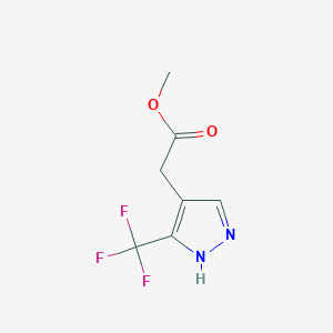 methyl 2-(3-(trifluoromethyl)-1H-pyrazol-4-yl)acetate