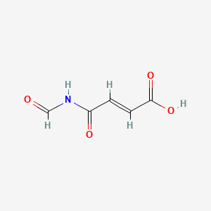 molecular formula C5H5NO4 B14727485 Fumaramic acid, N-formyl- CAS No. 6626-94-4