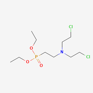 molecular formula C10H22Cl2NO3P B14727501 Phosphonic acid, (2-(bis(2-chloroethyl)amino)ethyl)-, diethyl ester CAS No. 5781-91-9