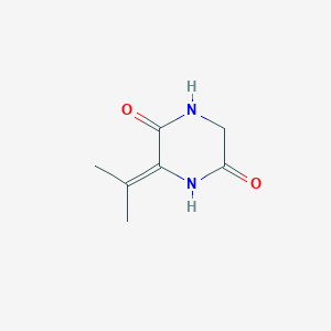 molecular formula C7H10N2O2 B14727627 3-(Propan-2-ylidene)piperazine-2,5-dione CAS No. 6499-33-8