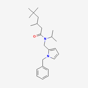 molecular formula C24H36N2O B14727654 N-[(1-Benzyl-1H-pyrrol-2-yl)methyl]-3,5,5-trimethyl-N-(propan-2-yl)hexanamide CAS No. 5934-97-4