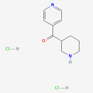 molecular formula C11H16Cl2N2O B1472768 Piperidin-3-yl(pyridin-4-yl)methanone dihydrochloride CAS No. 2098025-49-9