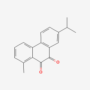 molecular formula C18H16O2 B14727698 Retenequinone CAS No. 5398-75-4