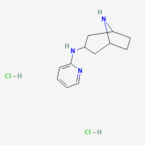 molecular formula C12H19Cl2N3 B1472770 N-(pyridin-2-yl)-8-azabicyclo[3.2.1]octan-3-amine dihydrochloride CAS No. 2098001-31-9
