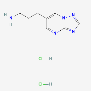 3-{[1,2,4]Triazolo[1,5-a]pyrimidin-6-yl}propan-1-amine dihydrochloride