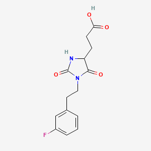 3-{1-[2-(3-Fluorophenyl)ethyl]-2,5-dioxoimidazolidin-4-yl}propanoic acid