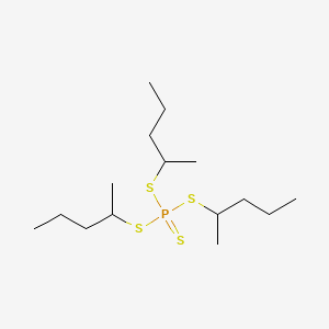 molecular formula C15H33PS4 B14727774 Tris(1-methylbutyl) tetrathiophosphate CAS No. 5446-91-3