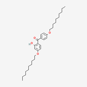 molecular formula C33H50O4 B14727807 Ketone, 4-decyloxy-2-hydroxyphenyl 4-decyloxyphenyl CAS No. 6285-34-3