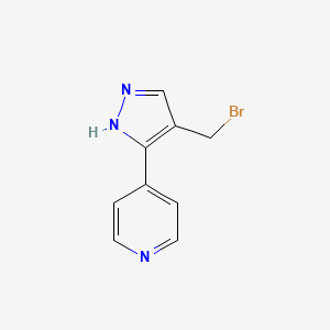 4-(4-(bromomethyl)-1H-pyrazol-3-yl)pyridine