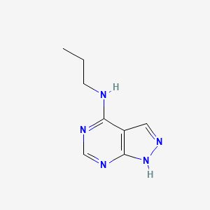 molecular formula C8H11N5 B14727878 N-propyl-1H-pyrazolo[3,4-d]pyrimidin-4-amine CAS No. 5401-46-7