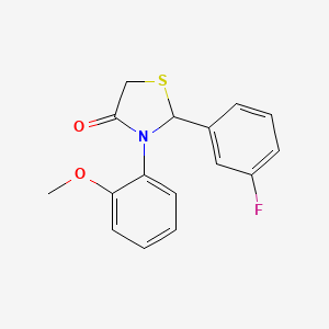 2-(3-Fluorophenyl)-3-(2-methoxyphenyl)thiazolidin-4-one