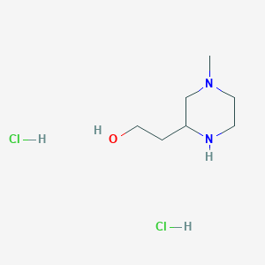 molecular formula C7H18Cl2N2O B1472789 2-(4-Methylpiperazin-2-yl)ethanol dihydrochloride CAS No. 1956309-40-2