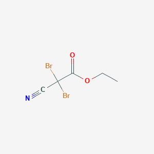 molecular formula C5H5Br2NO2 B14728004 Acetic acid, dibromocyano-, ethyl ester CAS No. 13280-85-8