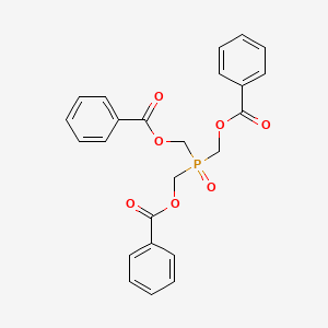 molecular formula C24H21O7P B14728042 Phosphoryltrimethanediyl tribenzoate CAS No. 5827-29-2