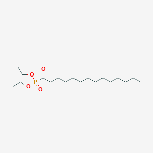 molecular formula C18H37O4P B14728086 Diethyl tetradecanoylphosphonate CAS No. 5413-26-3