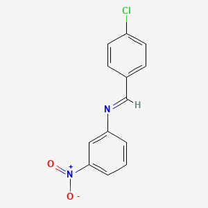 molecular formula C13H9ClN2O2 B14728088 p-Chlorobenzylidene-(3-nitrophenyl)-amine CAS No. 10480-29-2