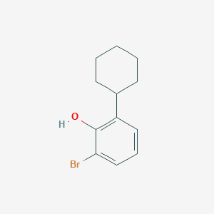 molecular formula C12H15BrO B14728109 2-Bromo-6-cyclohexylphenol CAS No. 6274-89-1