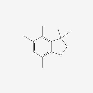 molecular formula C14H20 B14728118 1,1,4,6,7-Pentamethylindan CAS No. 6682-67-3