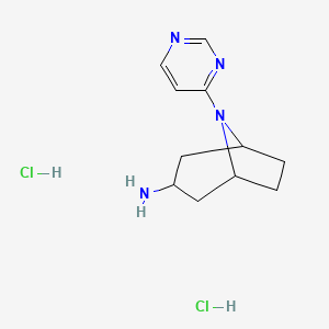 8-(Pyrimidin-4-yl)-8-azabicyclo[3.2.1]octan-3-amine dihydrochloride