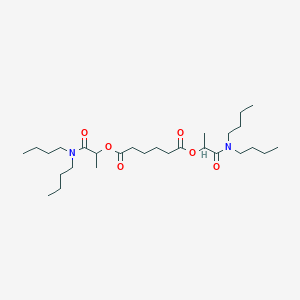 molecular formula C28H52N2O6 B14728143 Bis[1-(dibutylamino)-1-oxopropan-2-yl] hexanedioate CAS No. 5462-58-8
