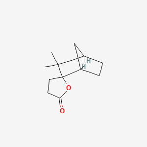 molecular formula C12H18O2 B14728182 Dihydro-3,3-dimethylspiro(bicyclo(2.2.1)heptane-2,2'(5'H)-furan)-5'-one CAS No. 6090-26-2