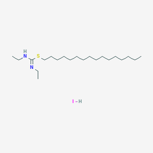 molecular formula C21H45IN2S B14728188 Pseudourea, 1,3-diethyl-2-hexadecyl-2-thio-, hydriodide CAS No. 5339-46-8