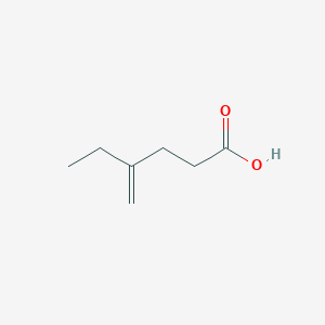 molecular formula C7H12O2 B14728244 Hexanoic acid, 4-methylene- CAS No. 13722-73-1