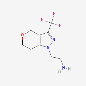 2-(3-(trifluoromethyl)-6,7-dihydropyrano[4,3-c]pyrazol-1(4H)-yl)ethan-1-amine