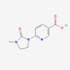 molecular formula C10H11N3O3 B1472830 6-(3-Methyl-2-oxoimidazolidin-1-yl)nicotinic acid CAS No. 2089732-31-8