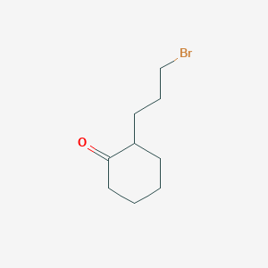 molecular formula C9H15BrO B14728322 2-(3-Bromopropyl)cyclohexanone CAS No. 10468-37-8