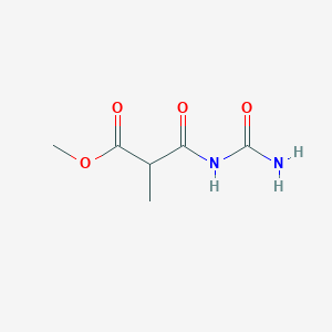 molecular formula C6H10N2O4 B14728333 Methyl 3-(carbamoylamino)-2-methyl-3-oxopropanoate CAS No. 5431-92-5