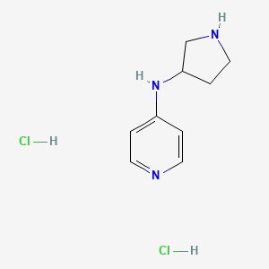 molecular formula C9H15Cl2N3 B1472835 N-(pyrrolidin-3-yl)pyridin-4-amine dihydrochloride CAS No. 2098087-03-5