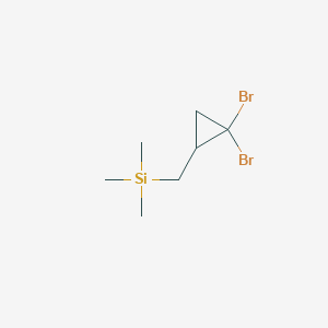 molecular formula C7H14Br2Si B14728369 Silane, [(2,2-dibromocyclopropyl)methyl]trimethyl- CAS No. 7087-52-7