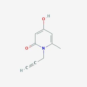 molecular formula C9H9NO2 B1472839 4-hydroxy-6-methyl-1-(prop-2-yn-1-yl)pyridin-2(1H)-one CAS No. 1934771-19-3