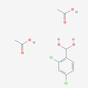 molecular formula C11H14Cl2O6 B14728391 Acetic acid;(2,4-dichlorophenyl)methanediol CAS No. 13086-94-7