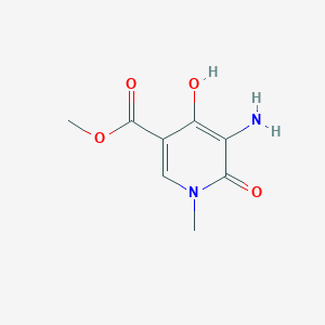 molecular formula C8H10N2O4 B1472840 Methyl 5-amino-4-hydroxy-1-methyl-6-oxo-1,6-dihydropyridine-3-carboxylate CAS No. 1935612-69-3