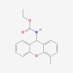molecular formula C17H17NO3 B14728404 ethyl N-(4-methyl-9H-xanthen-9-yl)carbamate CAS No. 6325-74-2