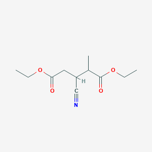 molecular formula C11H17NO4 B14728458 Diethyl 3-cyano-2-methylpentanedioate CAS No. 6975-96-8