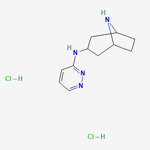 molecular formula C11H18Cl2N4 B1472848 N-(pyridazin-3-yl)-8-azabicyclo[3.2.1]octan-3-amine dihydrochloride CAS No. 2098025-90-0