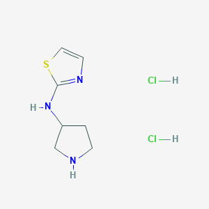 molecular formula C7H13Cl2N3S B1472849 N-(pyrrolidin-3-yl)thiazol-2-amine dihydrochloride CAS No. 2097948-07-5
