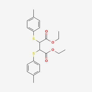 molecular formula C22H26O4S2 B14728538 Diethyl 2,3-bis[(4-methylphenyl)sulfanyl]butanedioate CAS No. 5324-51-6