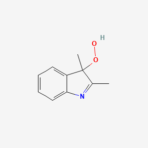 molecular formula C10H11NO2 B14728635 2,3-Dimethyl-3H-indole-3-peroxol CAS No. 13177-23-6