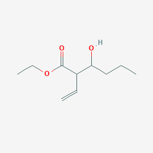 molecular formula C10H18O3 B14728644 Ethyl 2-ethenyl-3-hydroxyhexanoate CAS No. 6065-35-6