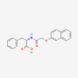 molecular formula C21H19NO4 B14728674 N-{[(Naphthalen-2-yl)oxy]acetyl}-L-phenylalanine CAS No. 10441-31-3