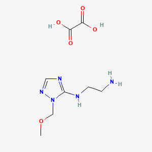 molecular formula C8H15N5O5 B1472874 N-[1-(Methoxymethyl)-1H-1,2,4-triazol-5-yl]ethane-1,2-diamine oxalate CAS No. 1630763-81-3